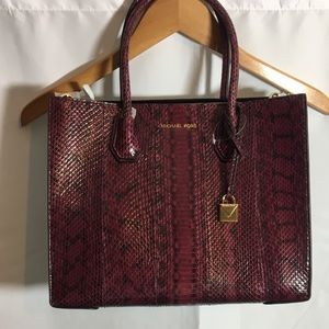Michael Kors Snakeskin Mercer Crossbody